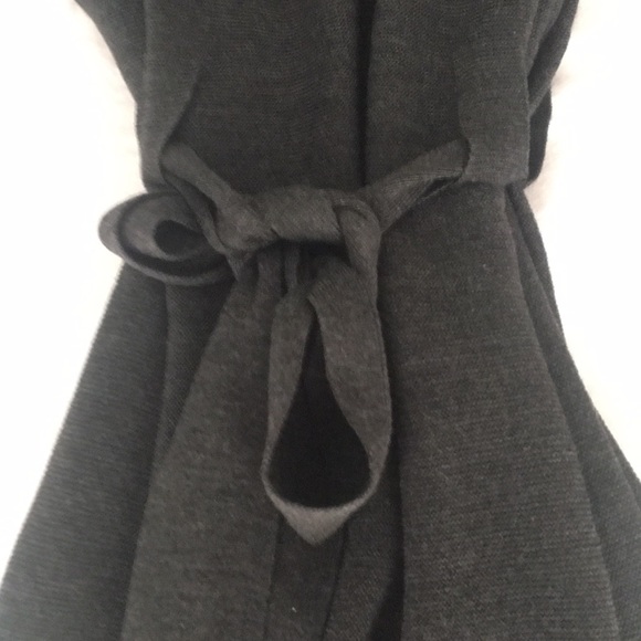 BEAUTIFUL CHARCOAL WOOL BELTED TUNIC SWEATER SZ L - Picture 5 of 8